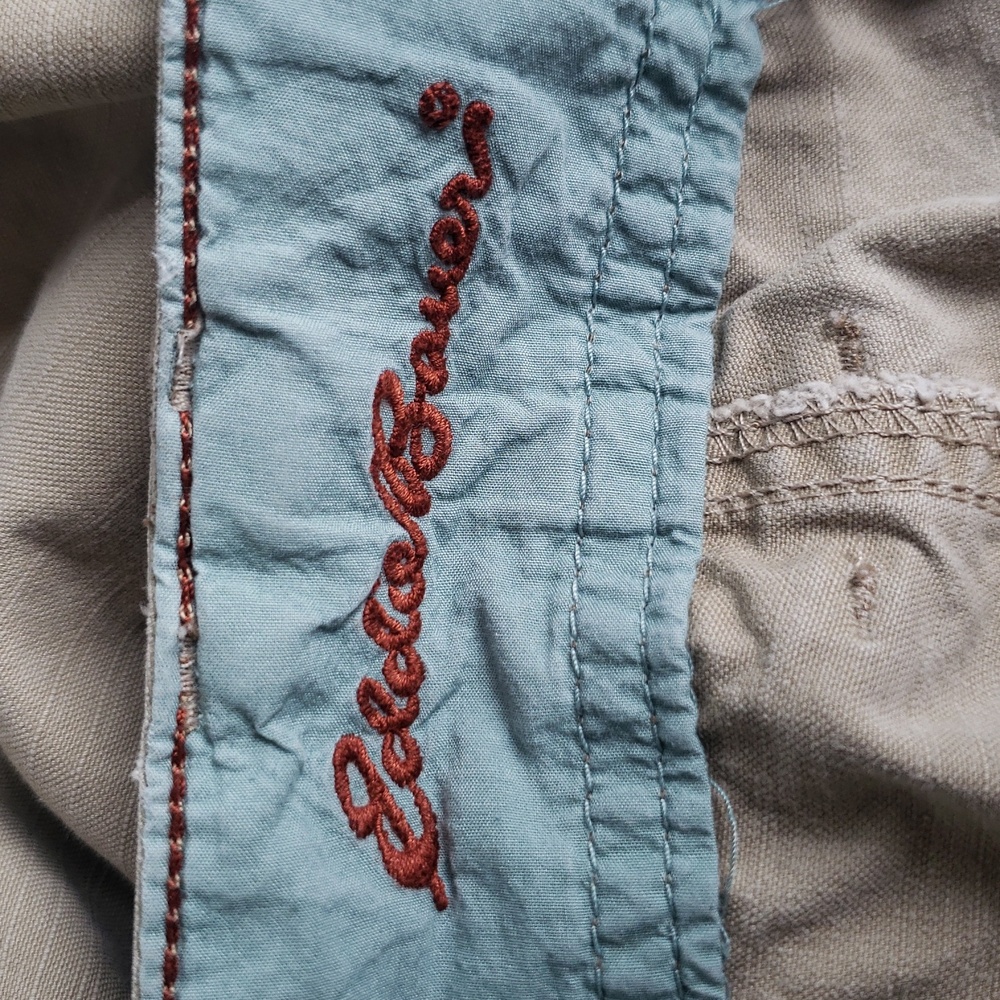 (8) Eddie Bauer Khaki Capris Cropped Cargo Hiking Gorpcore Casual Outdoor Walk - Picture 4 of 13